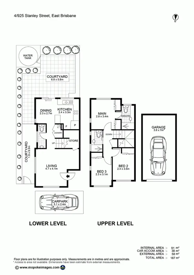 Floorplan of Homely townhouse listing, 4 / 925 Stanley Street East, East Brisbane QLD 4169