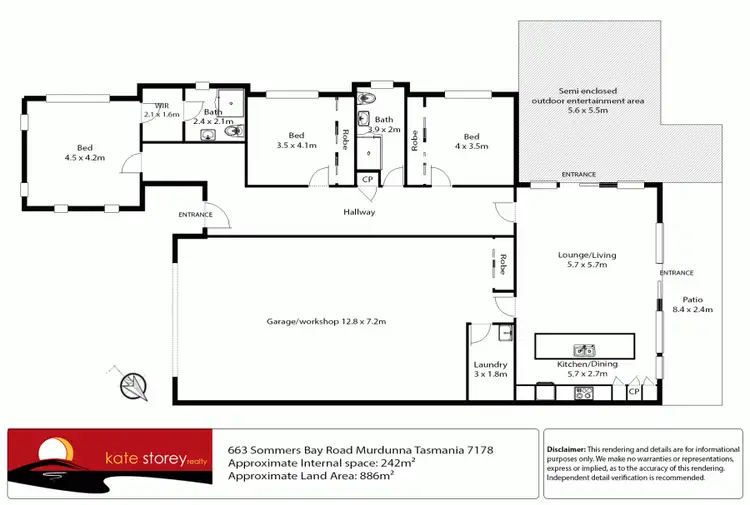 Floorplan of Homely house listing, 663 Sommers Bay Road, Murdunna TAS 7178