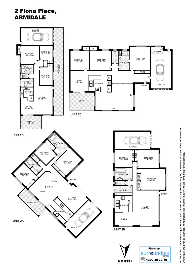 Floorplan of Homely block of units listing, 2 Fiona Place, Armidale NSW 2350
