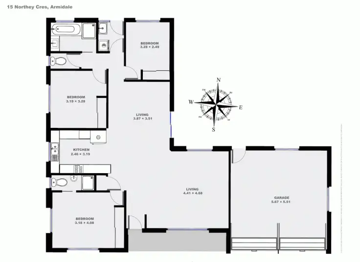 Floorplan of Homely house listing, 15 Northey Drive, Armidale NSW 2350