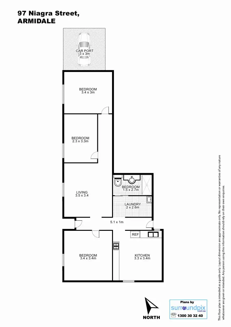 Floorplan of Homely house listing, 97 Niagara Street, Armidale NSW 2350