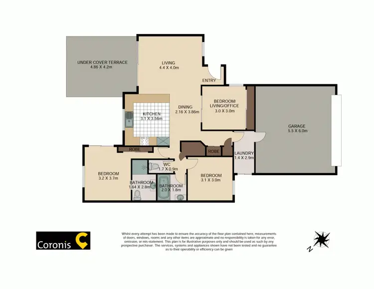 Floorplan of Homely townhouse listing, 18/1 Lakehead Drive, Sippy Downs QLD 4556