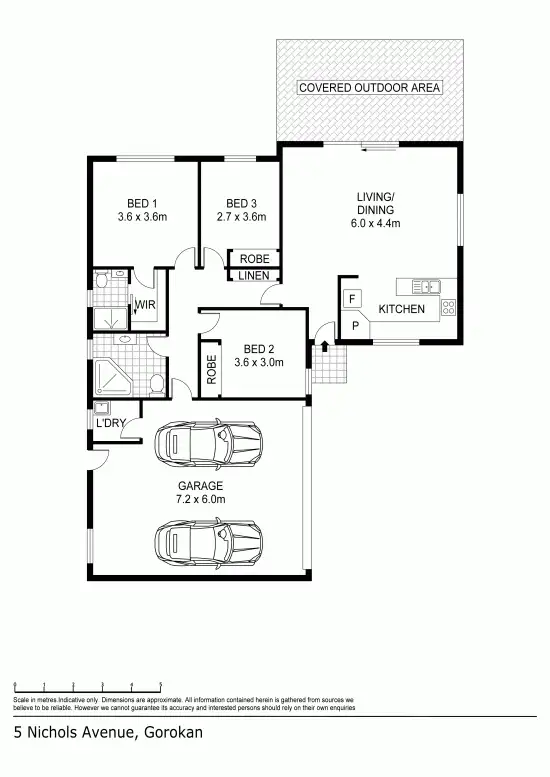 Floorplan of Homely semi-detached listing, 5 Nichols Avenue, Gorokan NSW 2263