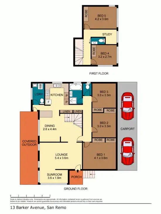 Floorplan of Homely house listing, 13 Barker Avenue, San Remo NSW 2262