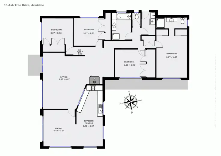 Floorplan of Homely house listing, 13 Ash Tree Drive, Armidale NSW 2350