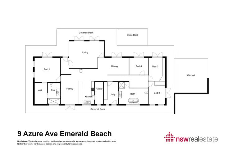 Floorplan of Homely rural property listing, 9 Azure Avenue, Emerald Beach NSW 2456