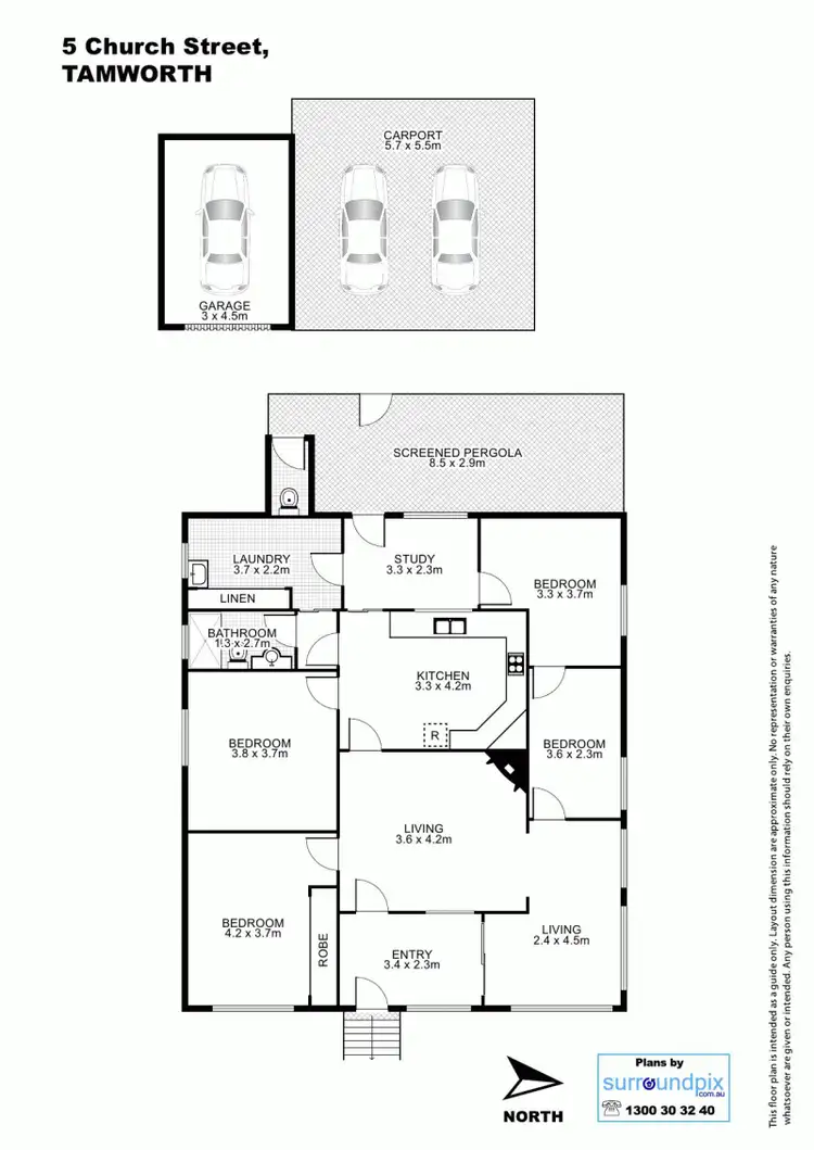 Floorplan of Homely house listing, 5 Church Street, Tamworth NSW 2340
