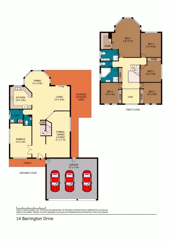 Floorplan of Homely house listing, 14 Barrington Drive, Woongarrah NSW 2259