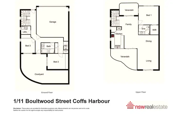 Floorplan of Homely townhouse listing, 1/11 Boultwood Street, Coffs Harbour NSW 2450