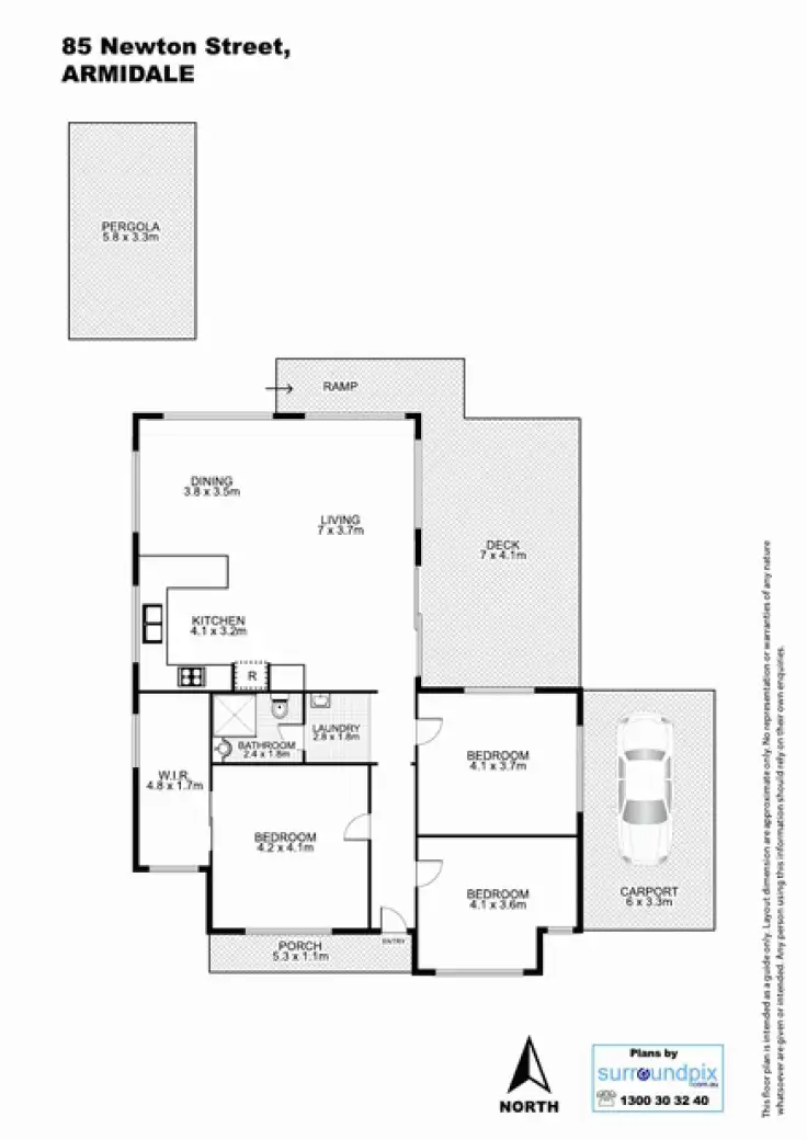 Floorplan of Homely house listing, 85 Newton Street, Armidale NSW 2350