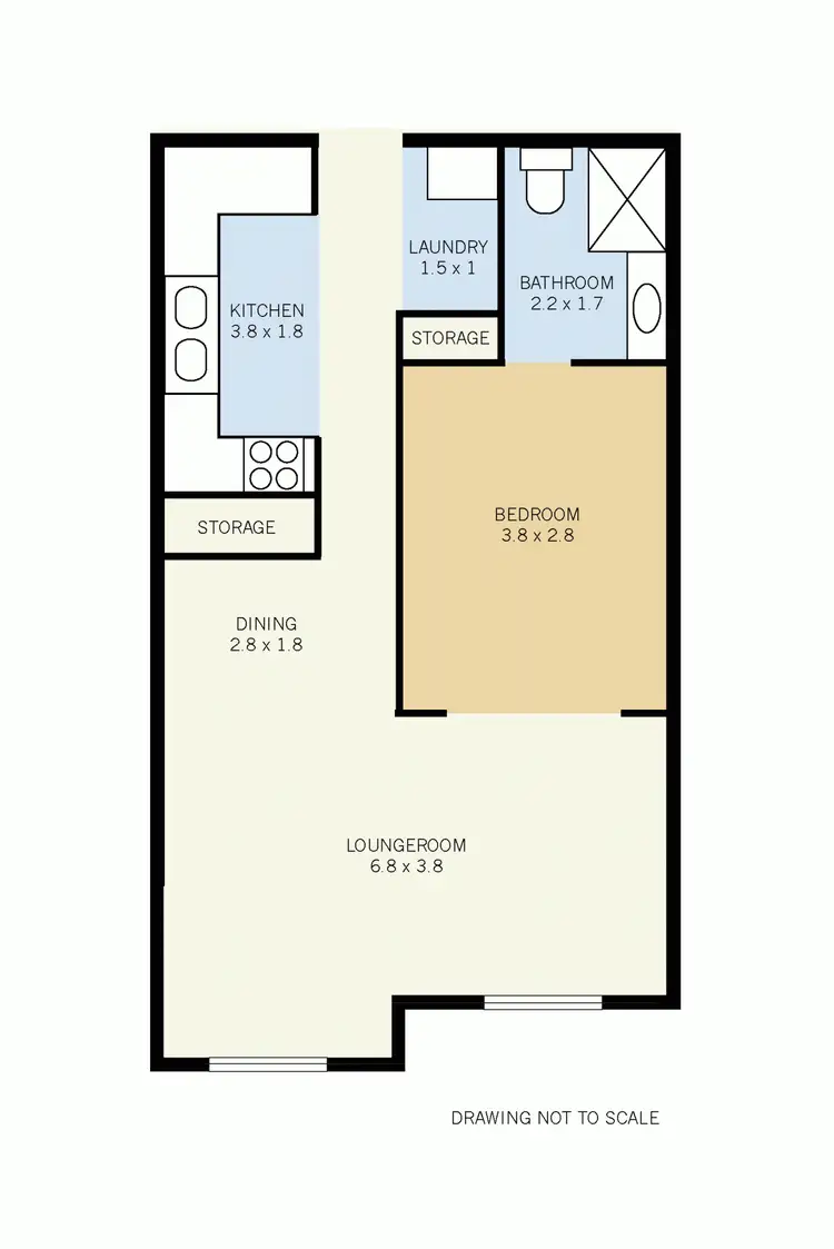 Floorplan of Homely apartment listing, 204/8 King Street, Newcastle NSW 2300