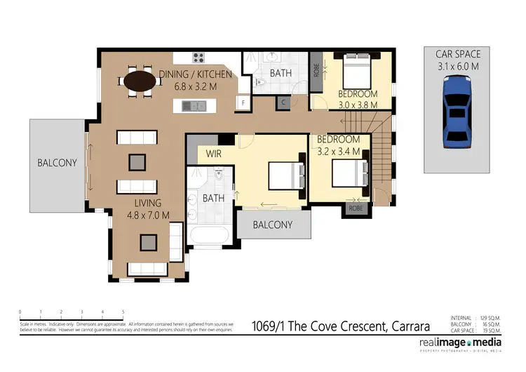 Floorplan of Homely townhouse listing, 1069/1 The Cove Crescent, Carrara QLD 4211