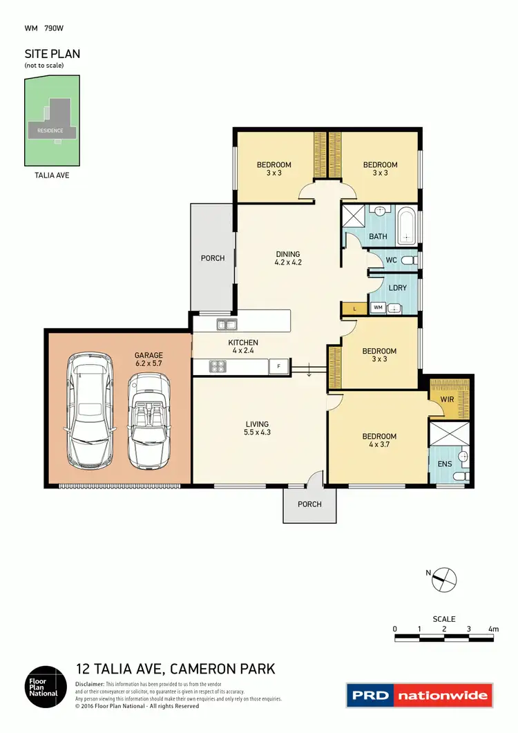 Floorplan of Homely house listing, 12 Talia Avenue, Cameron Park NSW 2285