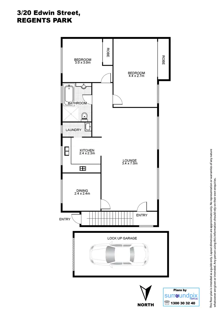 Floorplan of Homely unit listing, 3/20 Edwin Street, Regents Park NSW 2143