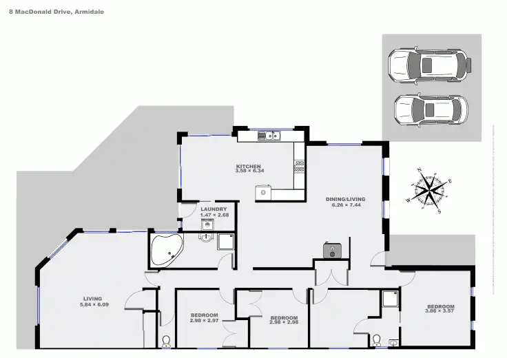 Floorplan of Homely house listing, 8 MacDonald Drive, Armidale NSW 2350
