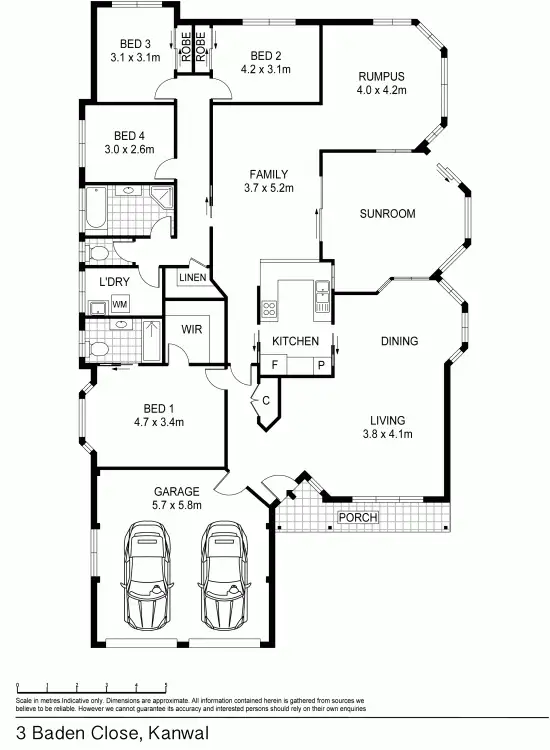 Floorplan of Homely house listing, 3 Baden Close, Kanwal NSW 2259