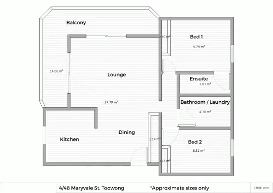 Floorplan of Homely unit listing, 4/48 Maryvale St, Toowong QLD 4066