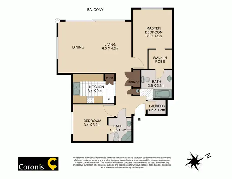 Floorplan of Homely unit listing, 50/1 Goodwin Street, Kangaroo Point QLD 4169