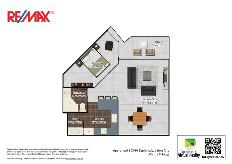 Floorplan of Homely apartment listing, 803/99 Esplanade, Cairns City QLD 4870