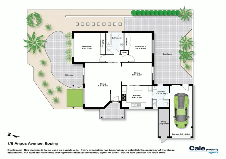 Floorplan of Homely villa listing, 1/8 Angus Avenue, Epping NSW 2121