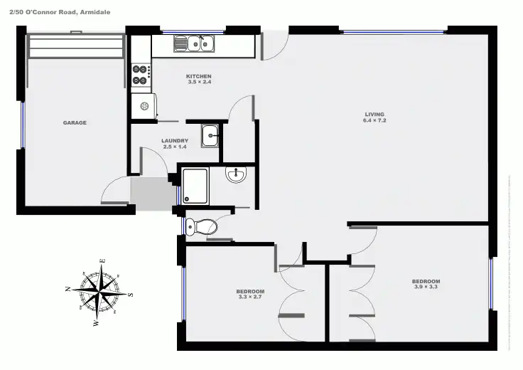 Floorplan of Homely unit listing, 2/50 O'Connor Road, Armidale NSW 2350