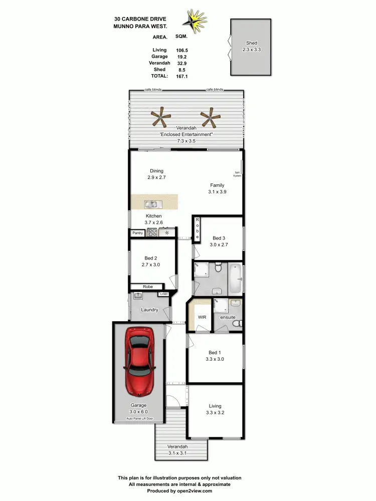 Floorplan of Homely house listing, 30 Carbone Drive, Munno Para West SA 5115