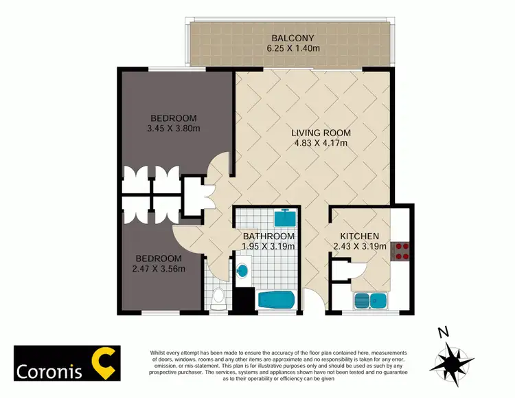 Floorplan of Homely unit listing, 2/51 Rialto Street, Coorparoo QLD 4151