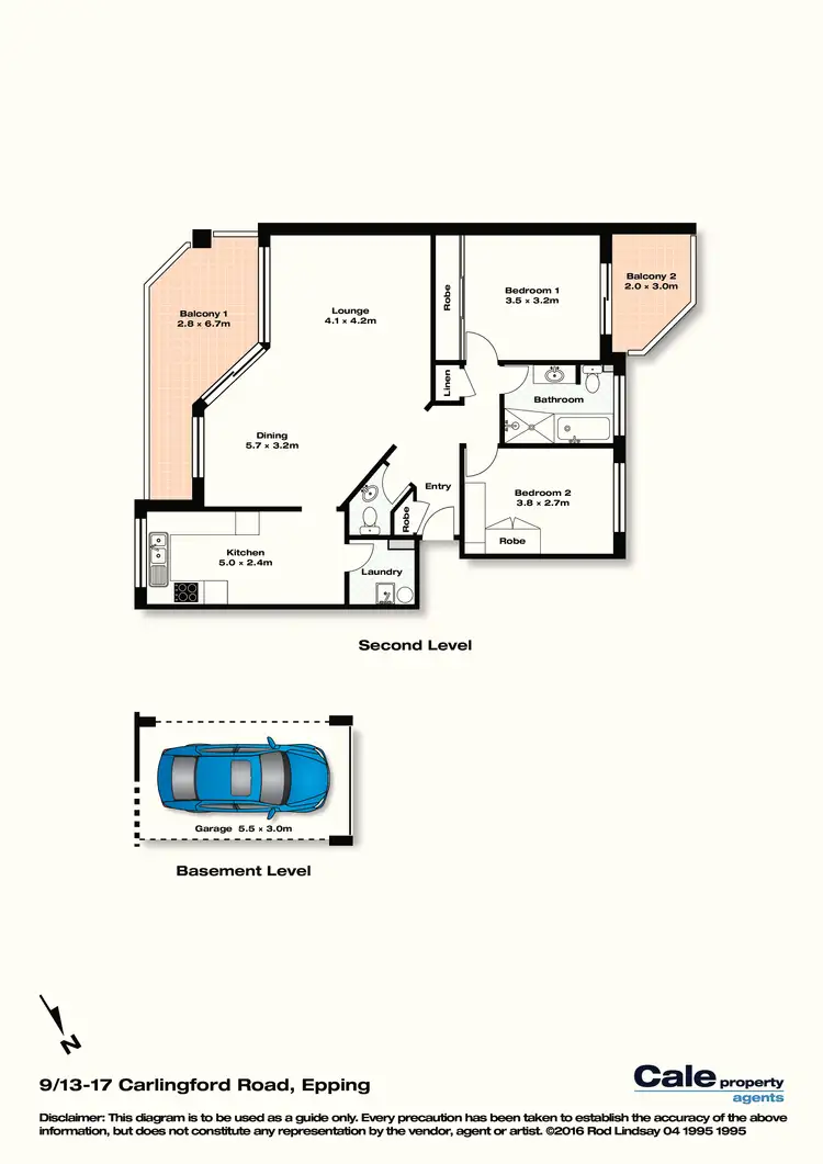 Floorplan of Homely apartment listing, 9/13-17 Carlingford Road, Epping NSW 2121