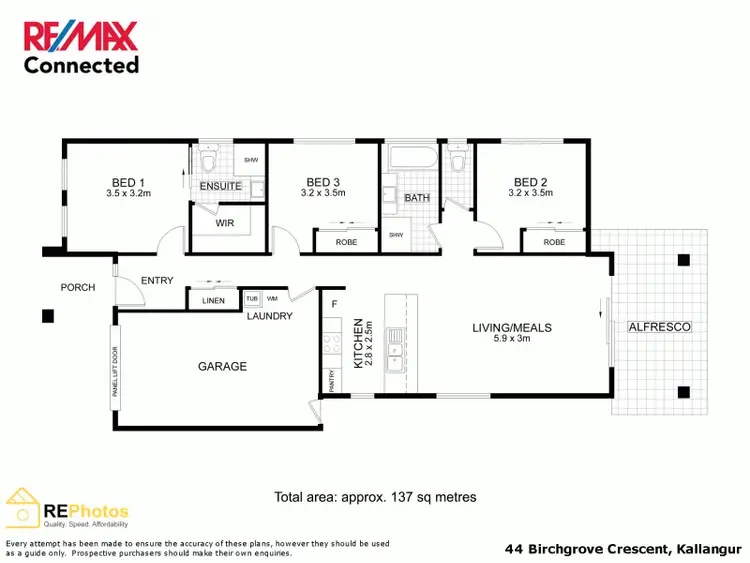 Floorplan of Homely house listing, 44 Birchgrove Crescent, Kallangur QLD 4503