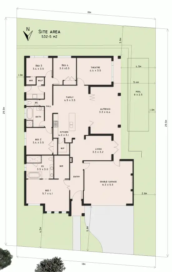 Floorplan of Homely house listing, 8 Sanderling Crescent, Cranebrook NSW 2749