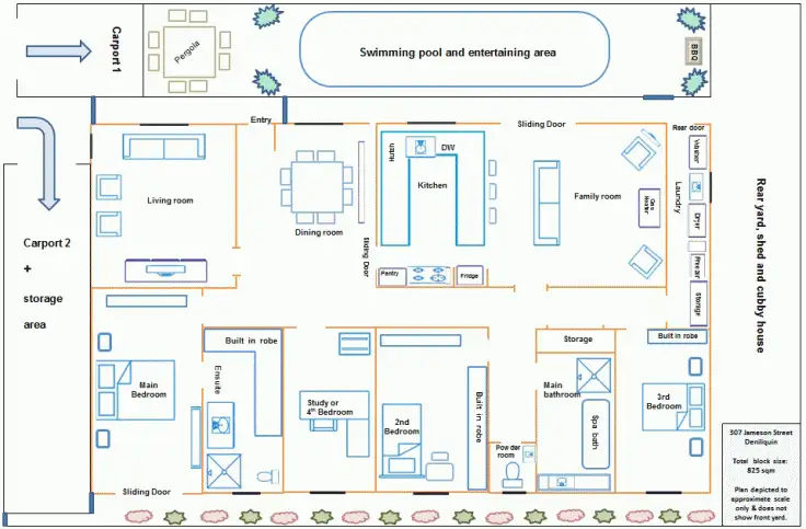 Floorplan of Homely house listing, 307 Jameson St, Deniliquin NSW 2710