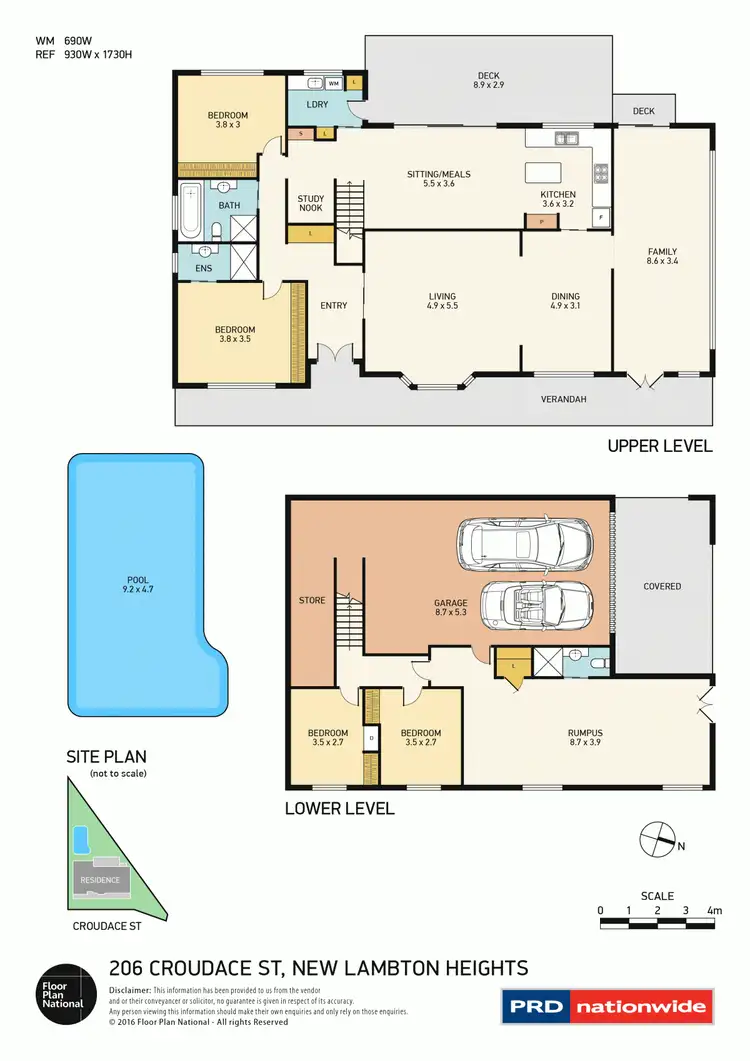 Floorplan of Homely house listing, 206 Croudace Street, New Lambton Heights NSW 2305