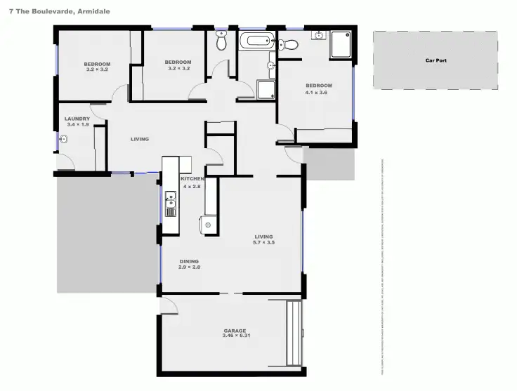 Floorplan of Homely house listing, 7 The Boulevarde, Armidale NSW 2350