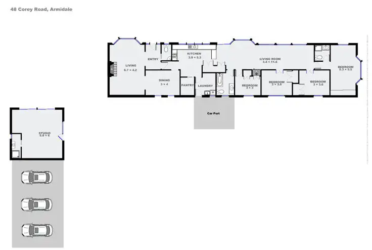 Floorplan of Homely house listing, 48 Corey Road, Armidale NSW 2350