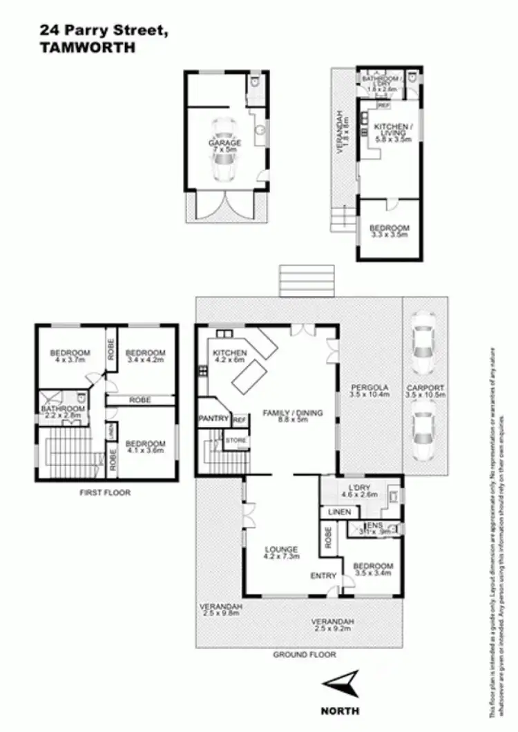 Floorplan of Homely house listing, 24 Parry Street, Tamworth NSW 2340