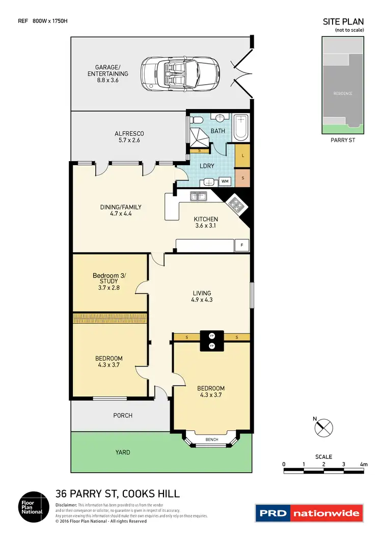 Floorplan of Homely house listing, 36 Parry Street, Cooks Hill NSW 2300