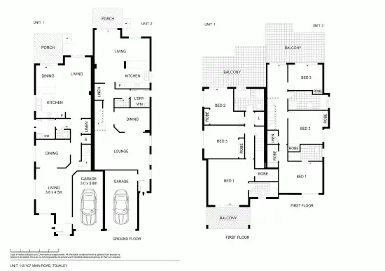 Floorplan of Homely semi-detached listing, 107 Main Road, Toukley NSW 2263