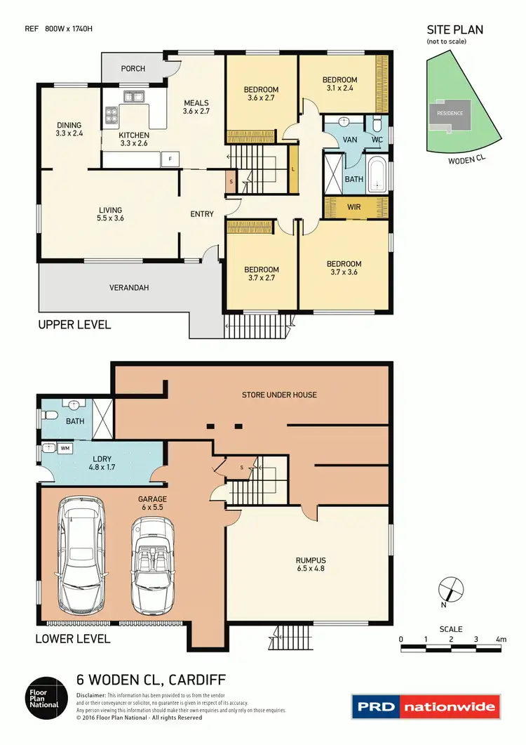 Floorplan of Homely house listing, 6 Woden Close, Cardiff NSW 2285