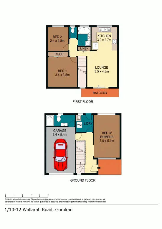 Floorplan of Homely unit listing, 1/10-12 Wallarah Road, Gorokan NSW 2263