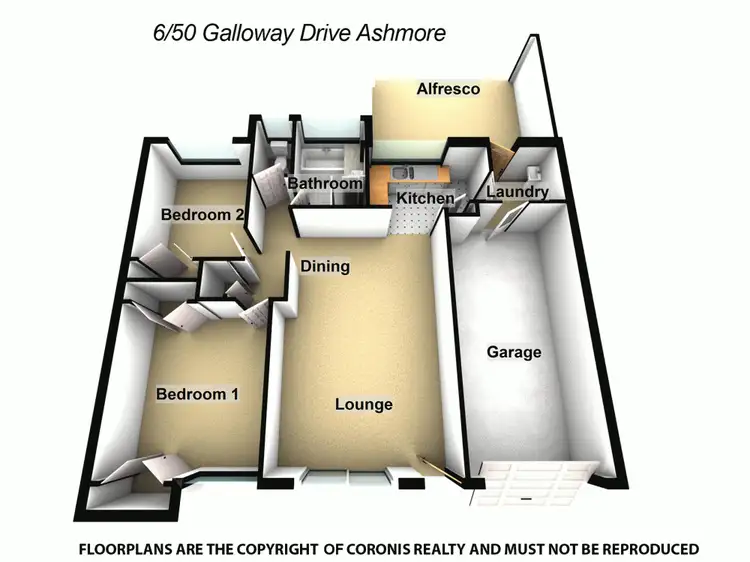 Floorplan of Homely unit listing, 6/50 Galloway Drive, Ashmore QLD 4214