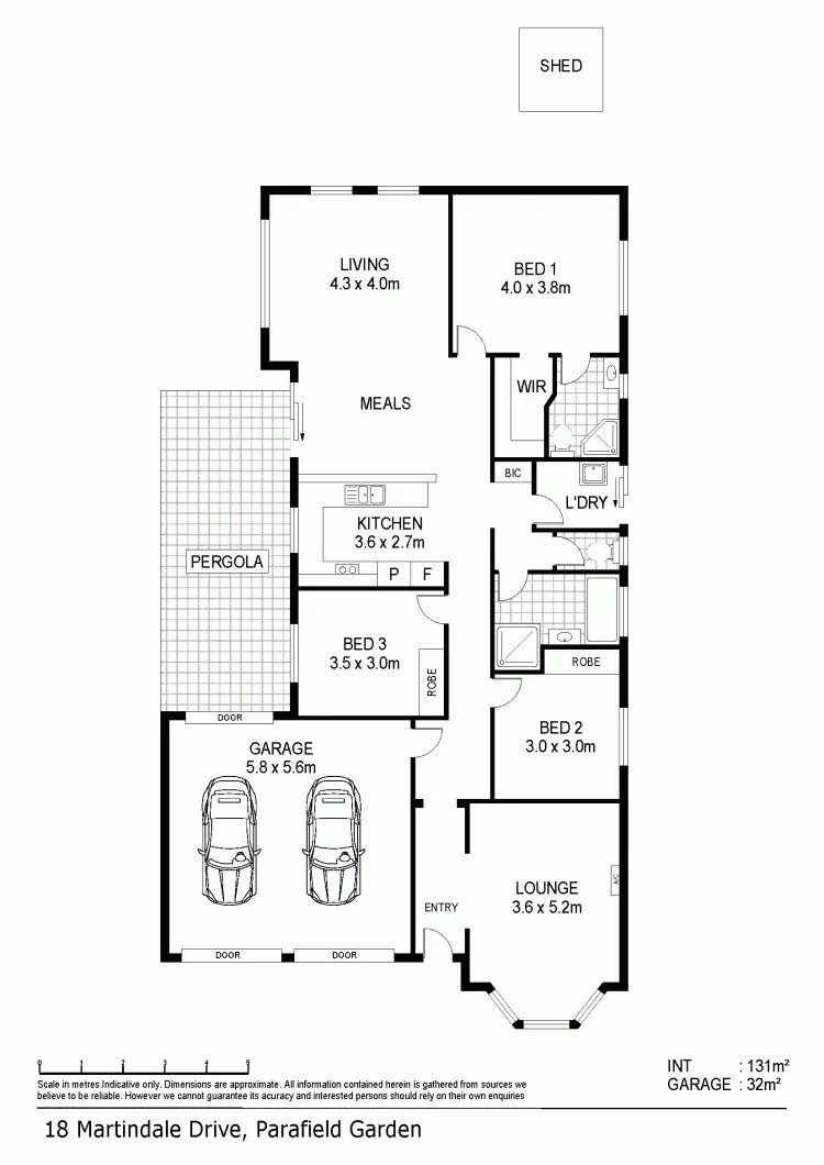 Floorplan of Homely house listing, 18 Martindale Road, Parafield Gardens SA 5107