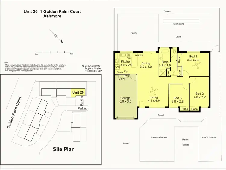 Floorplan of Homely unit listing, 20/1 Golden Palms Court, Ashmore QLD 4214