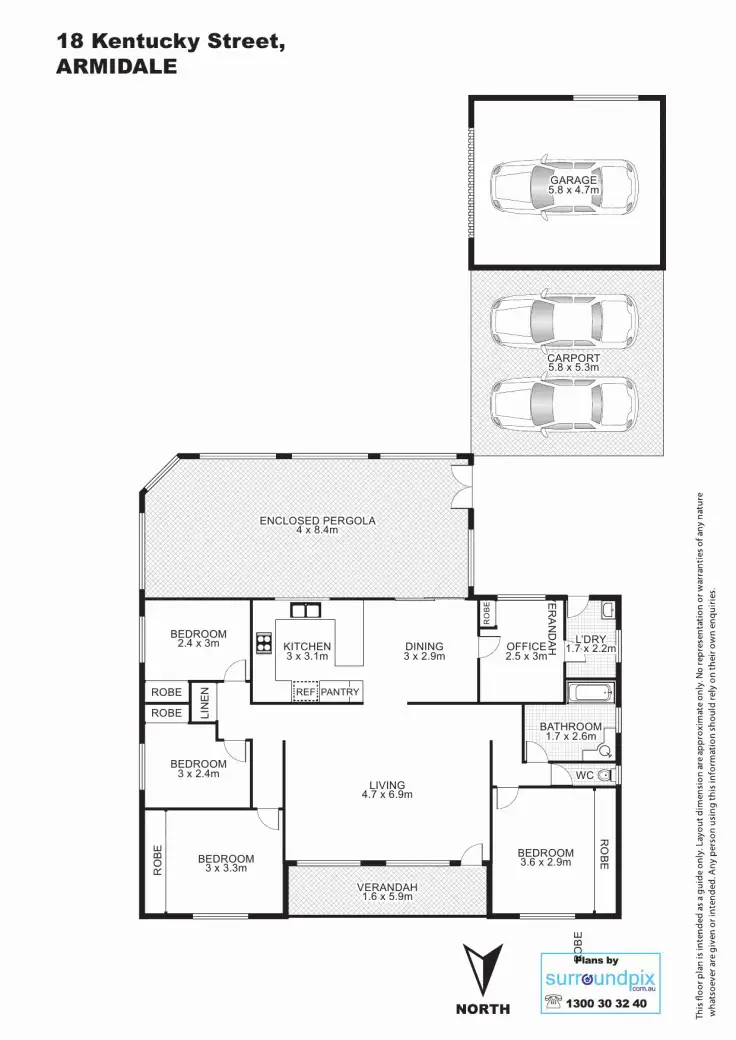 Floorplan of Homely house listing, 18 Kentucky Street, Armidale NSW 2350