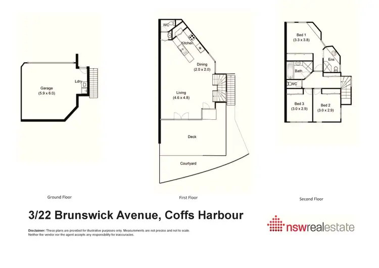 Floorplan of Homely townhouse listing, 3/22 Brunswick Ave, Coffs Harbour NSW 2450