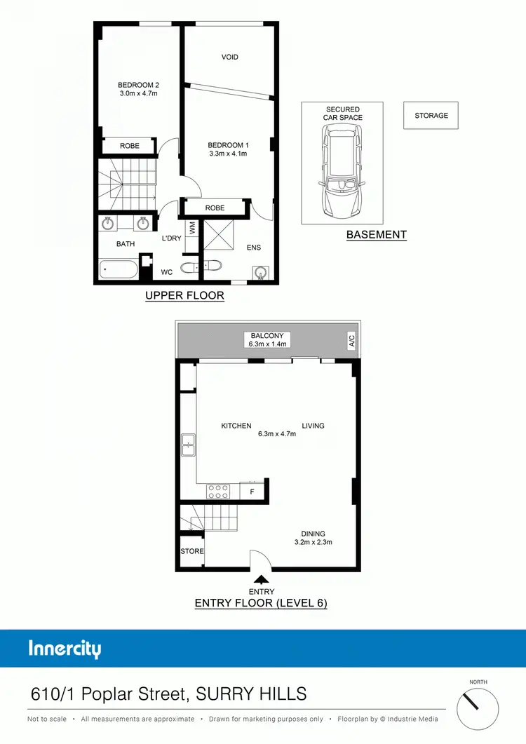 Floorplan of Homely apartment listing, 610/1 Poplar St, Surry Hills NSW 2010