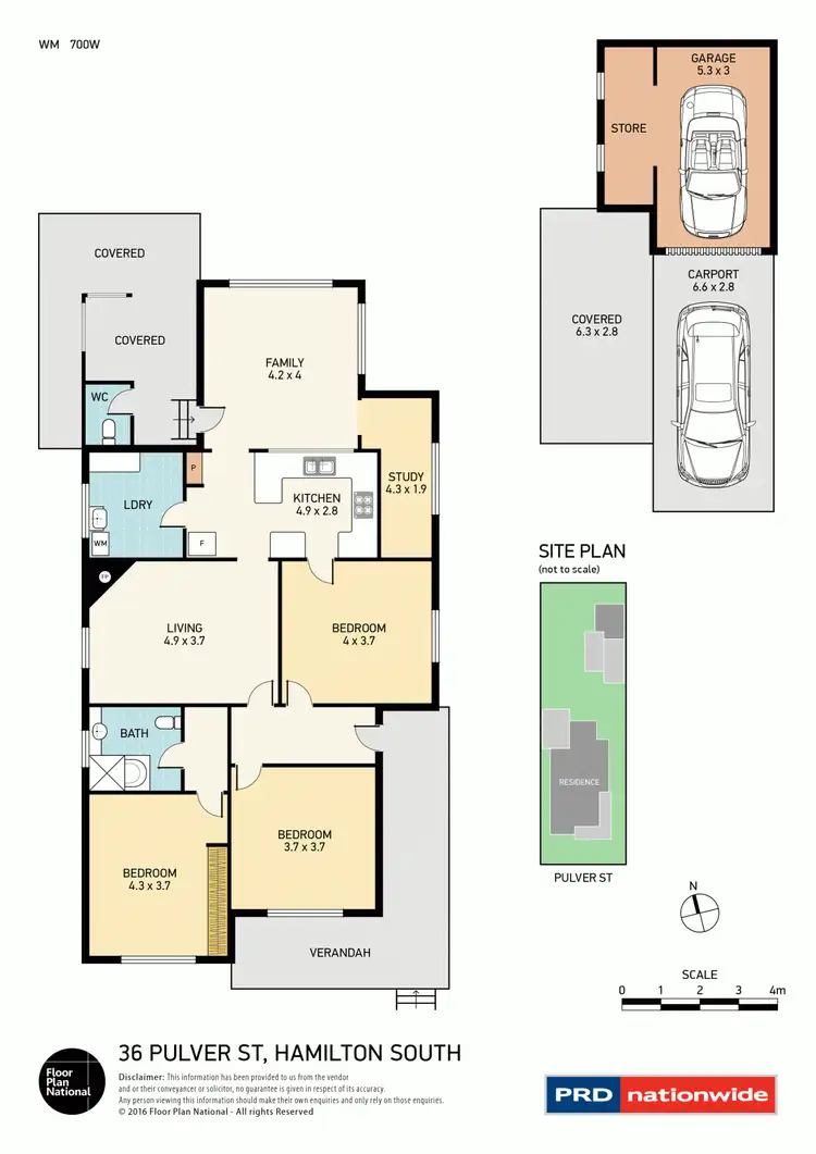 Floorplan of Homely house listing, 36 Pulver Street, Hamilton South NSW 2303