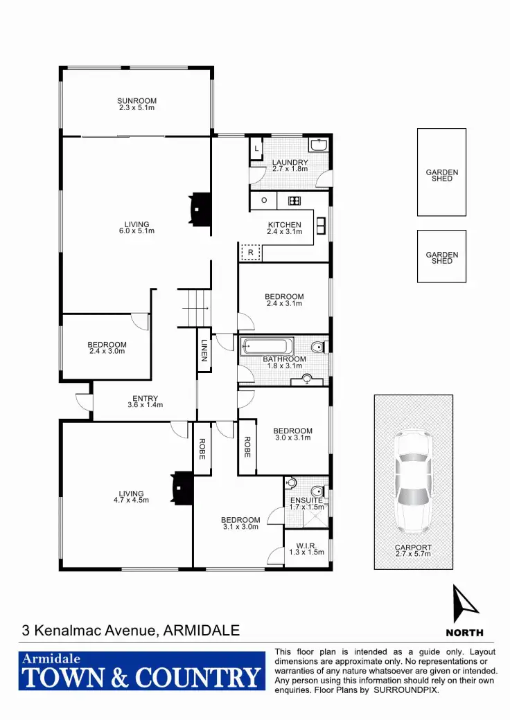 Floorplan of Homely house listing, 3 Kenalmac Avenue, Armidale NSW 2350