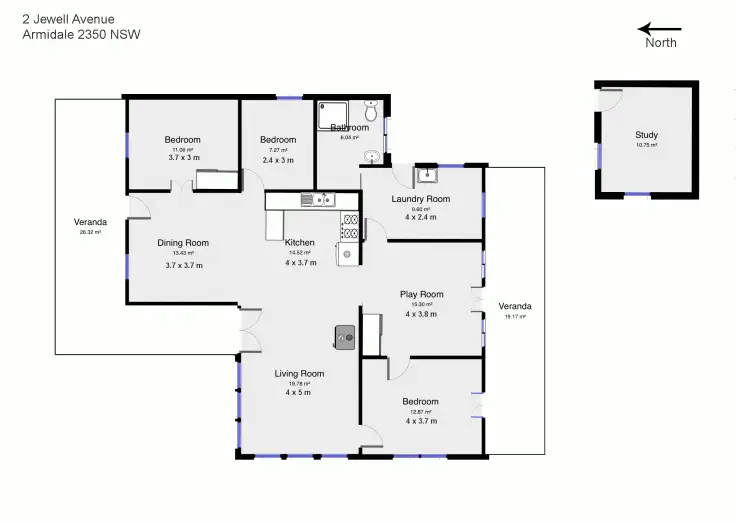 Floorplan of Homely house listing, 2 Jewell Avenue, Armidale NSW 2350