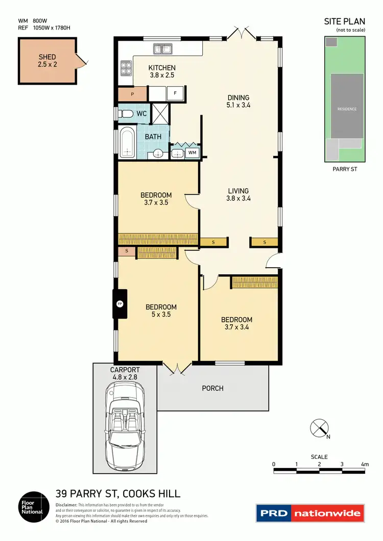 Floorplan of Homely house listing, 39 Parry St, Cooks Hill NSW 2300