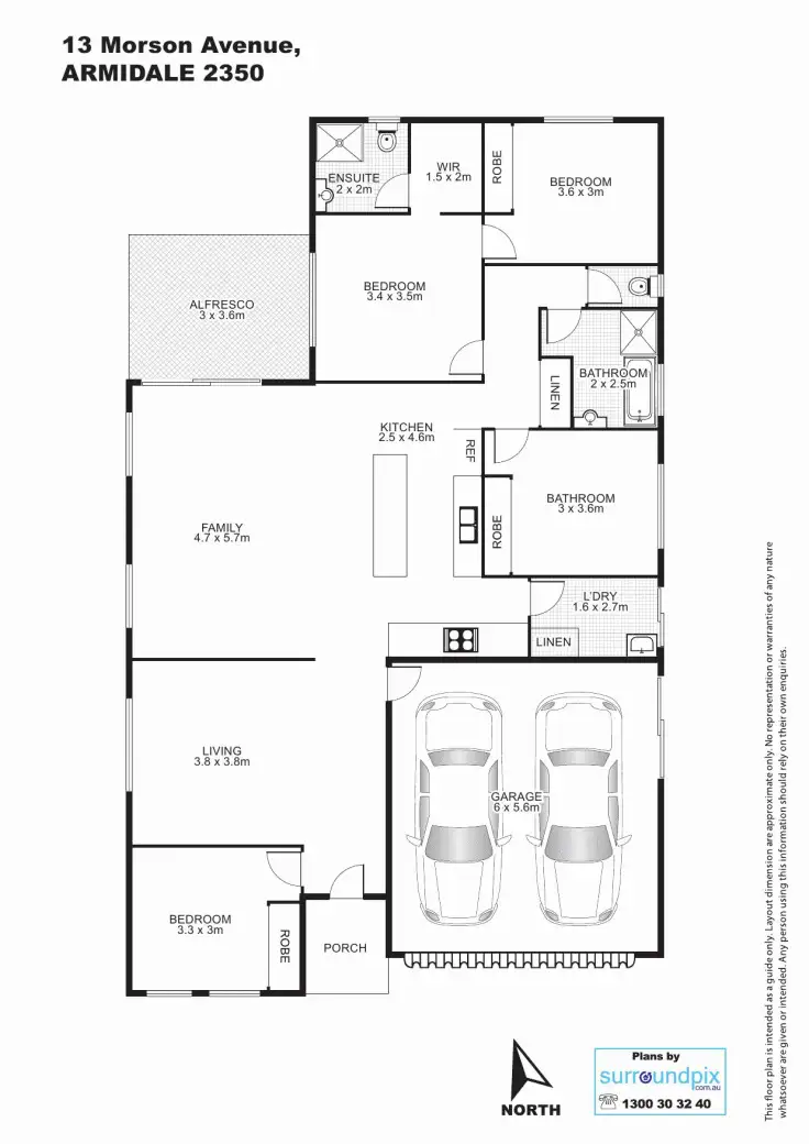 Floorplan of Homely house listing, 13 Morson Avenue, Armidale NSW 2350